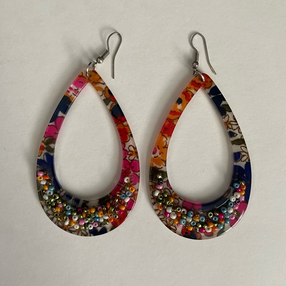 Resin earrings.